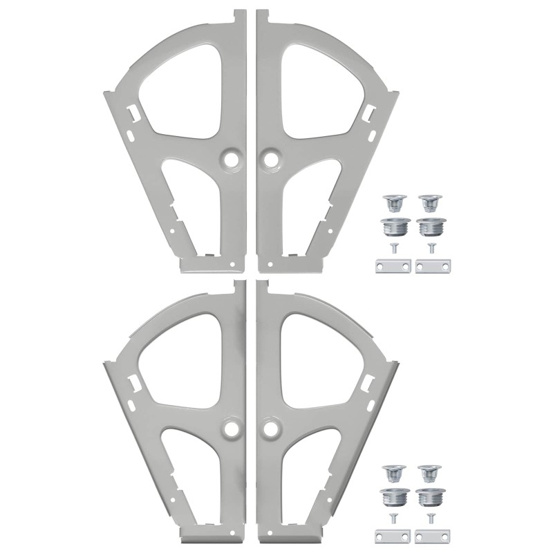 vidaXL Αγκώνας ανατροπής 2 τμχ. Ασημί 235 x 155 x 30 mm Σίδερο