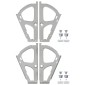 vidaXL Αγκώνας ανατροπής 2 τμχ. Ασημί 235 x 155 x 30 mm Σίδερο
