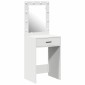 vidaXL Τραπέζι περιποίησης Λευκό 50 x 41 x 135 εκ Επεξεργασμένο Ξύλο