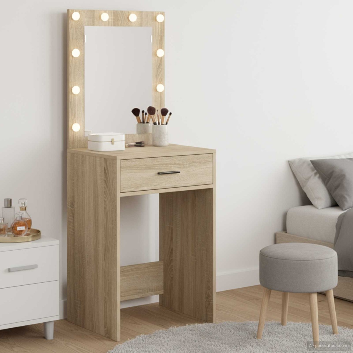 vidaXL Τραπέζι περιποίησης Δρύς Sonoma 50 x 41 x 135 εκ