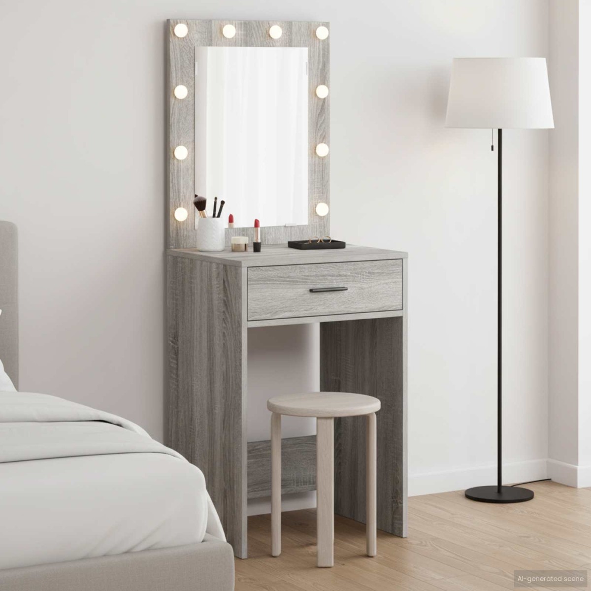 vidaXL Τραπέζι περιποίησης Γκρίζο Σονομα 50 x 41 x 135 εκ