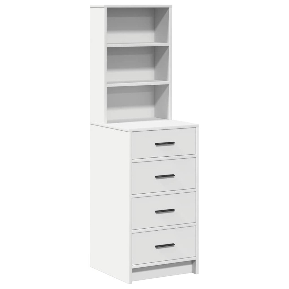 vidaXL Highboard Λευκό 40 x 41 x 135 εκ. Επεξεργασμένο Ξύλο