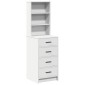 vidaXL Highboard Λευκό 40 x 41 x 135 εκ. Επεξεργασμένο Ξύλο
