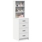 vidaXL Highboard Λευκό 40 x 41 x 135 εκ. Επεξεργασμένο Ξύλο