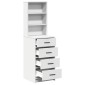 vidaXL Highboard Λευκό 40 x 41 x 135 εκ. Επεξεργασμένο Ξύλο