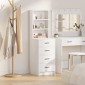 vidaXL Highboard Λευκό 40 x 41 x 135 εκ. Επεξεργασμένο Ξύλο