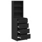 vidaXL Highboard Μαύρη δρυς 40 x 41 x 135 εκ. Επεξεργασμένο Ξύλο