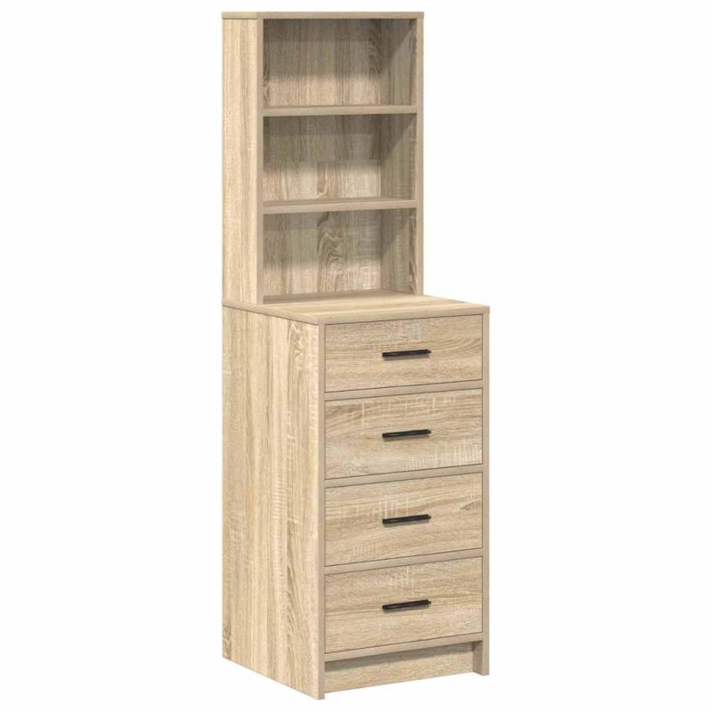 vidaXL Highboard Sonoma Δρυς 40 x 41 x 135 εκ. Επεξεργασμένο Ξύλο
