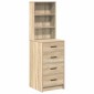 vidaXL Highboard Sonoma Δρυς 40 x 41 x 135 εκ. Επεξεργασμένο Ξύλο