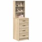 vidaXL Highboard Sonoma Δρυς 40 x 41 x 135 εκ. Επεξεργασμένο Ξύλο