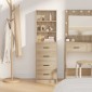 vidaXL Highboard Sonoma Δρυς 40 x 41 x 135 εκ. Επεξεργασμένο Ξύλο