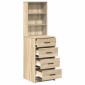 vidaXL Highboard Sonoma Δρυς 40 x 41 x 135 εκ. Επεξεργασμένο Ξύλο
