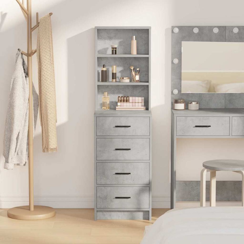 vidaXL Highboard Γκρι σκυροδέματος 40 x 41 x 135 εκ.