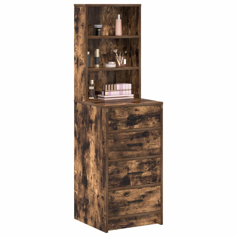 vidaXL Highboard Καπνιστή δρυς 40 x 41 x 135 εκ. Επεξεργασμένο Ξύλο