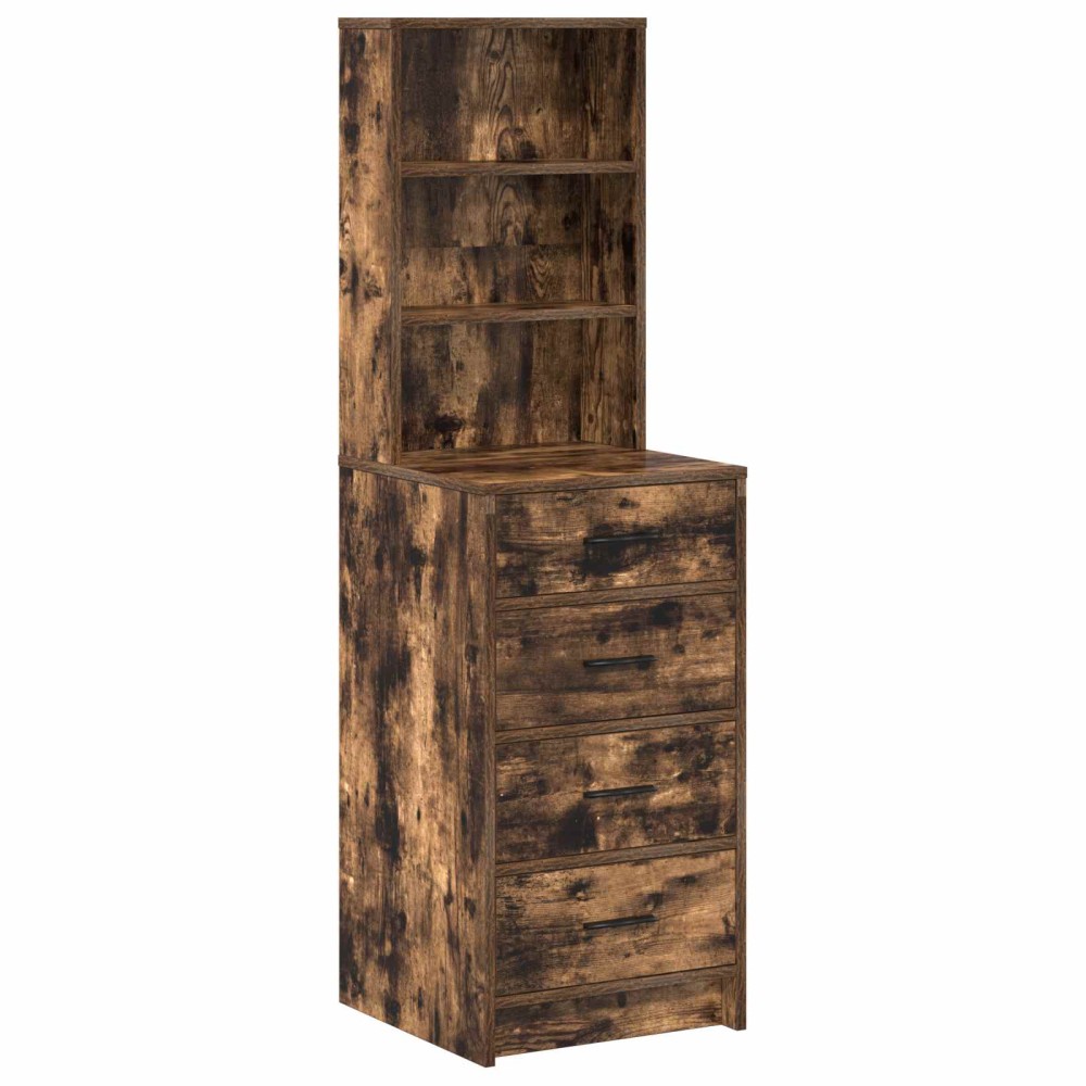 vidaXL Highboard Καπνιστή δρυς 40 x 41 x 135 εκ. Επεξεργασμένο Ξύλο