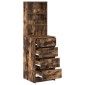 vidaXL Highboard Καπνιστή δρυς 40 x 41 x 135 εκ. Επεξεργασμένο Ξύλο