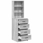 vidaXL Highboard Γκρι sonoma 40 x 41 x 135 εκ. Επεξεργασμένο Ξύλο
