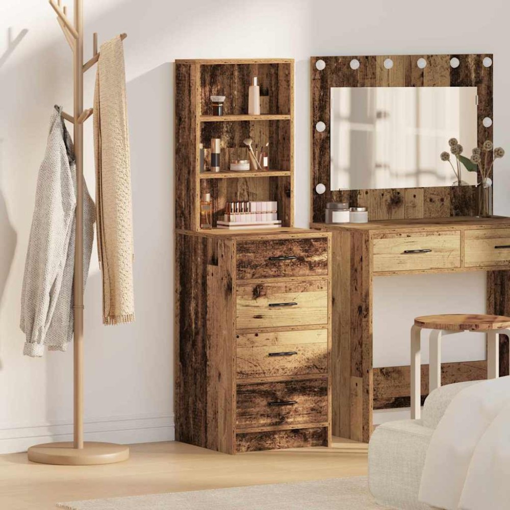 vidaXL Highboard Παλαιό ξύλο 40 x 41 x 135 εκ. Επεξεργασμένο Ξύλο
