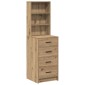 vidaXL Highboard artisan δρυς 40 x 41 x 135 εκ. Επεξεργασμένο Ξύλο
