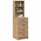 vidaXL Highboard artisan δρυς 40 x 41 x 135 εκ. Επεξεργασμένο Ξύλο