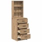 vidaXL Highboard artisan δρυς 40 x 41 x 135 εκ. Επεξεργασμένο Ξύλο