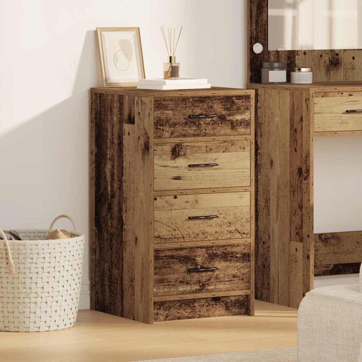 vidaXL Πλαϊνό γραφείο Παλαιό ξύλο 40 x 41 x 75 εκ Επεξεργασμένο Ξύλο