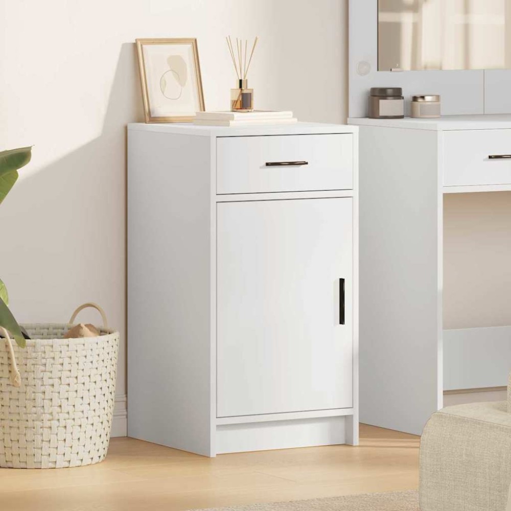 vidaXL Πλαϊνό γραφείο Λευκό 40 x 40.5 x 75 εκ Επεξεργασμένο Ξύλο