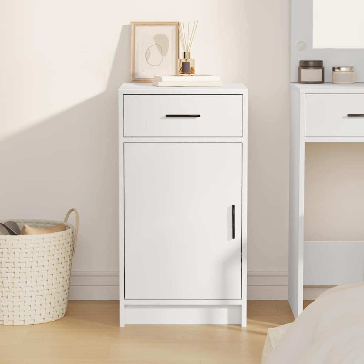 vidaXL Πλαϊνό γραφείο Λευκό 40 x 40.5 x 75 εκ Επεξεργασμένο Ξύλο