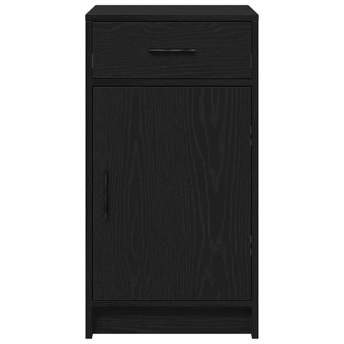 vidaXL Πλαϊνό γραφείο Μαύρη Οξυά 40 x 40.5 x 75 εκ Επεξεργασμένο Ξύλο