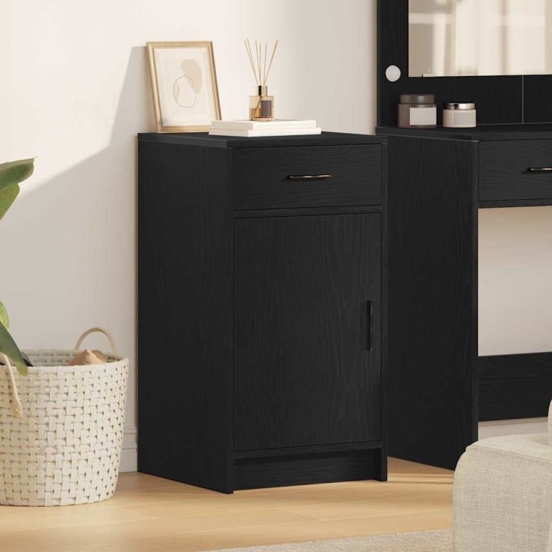 vidaXL Πλαϊνό γραφείο Μαύρη Οξυά 40 x 40.5 x 75 εκ Επεξεργασμένο Ξύλο