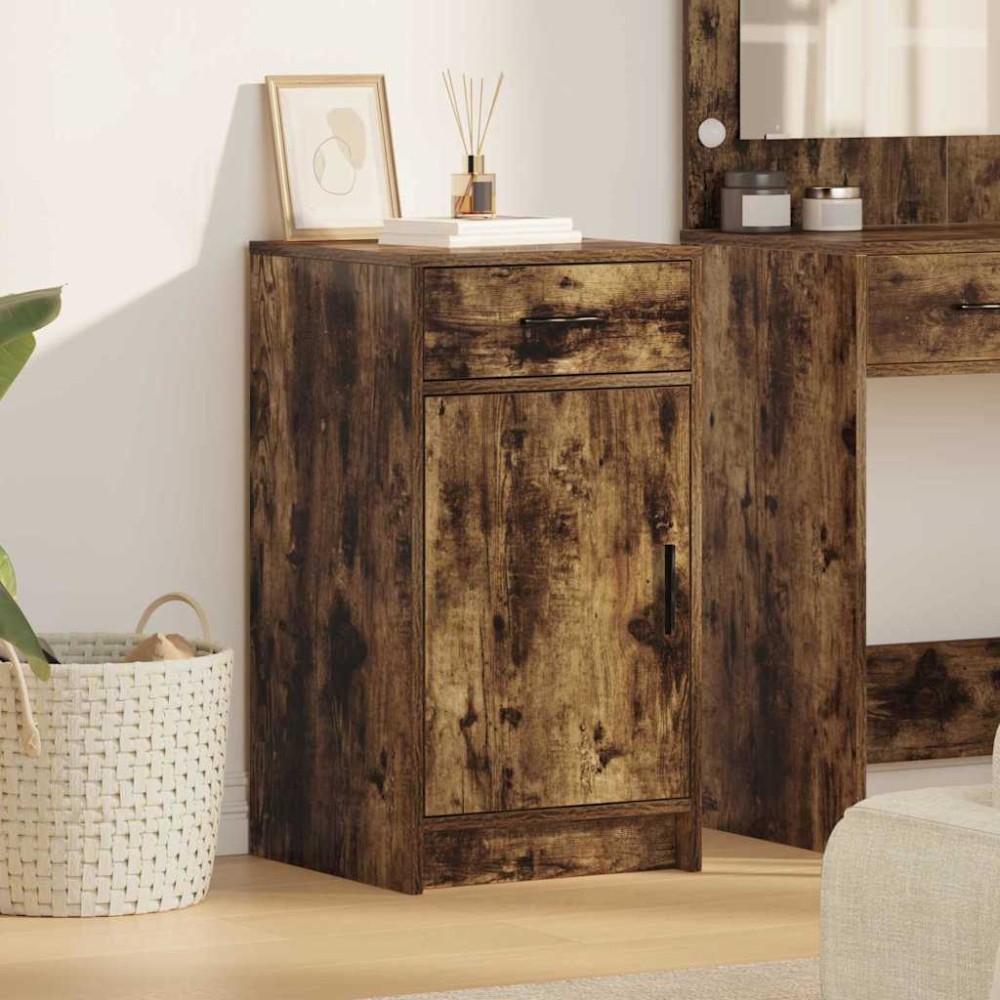 vidaXL Πλαϊνό γραφείο Καπνιστό Δρύς 40 x 40.5 x 75 εκ