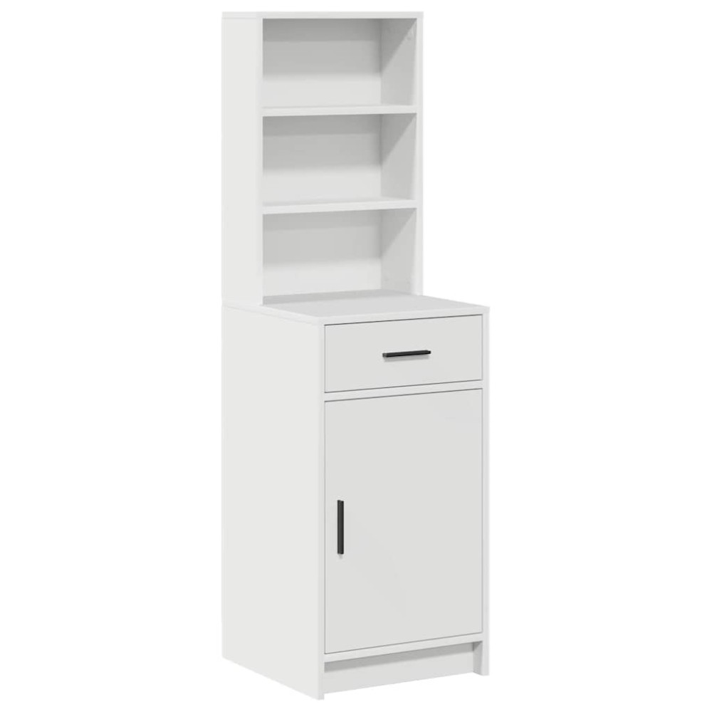 vidaXL Highboard Λευκό 41 x 40 x 135 εκ Επεξεργασμένο Ξύλο