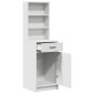 vidaXL Highboard Λευκό 41 x 40 x 135 εκ Επεξεργασμένο Ξύλο