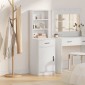 vidaXL Highboard Λευκό 41 x 40 x 135 εκ Επεξεργασμένο Ξύλο