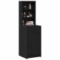 vidaXL Highboard Μαύρη Οξυά 41 x 40 x 135 εκ Επεξεργασμένο Ξύλο