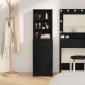 vidaXL Highboard Μαύρη Οξυά 41 x 40 x 135 εκ Επεξεργασμένο Ξύλο