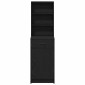 vidaXL Highboard Μαύρη Οξυά 41 x 40 x 135 εκ Επεξεργασμένο Ξύλο