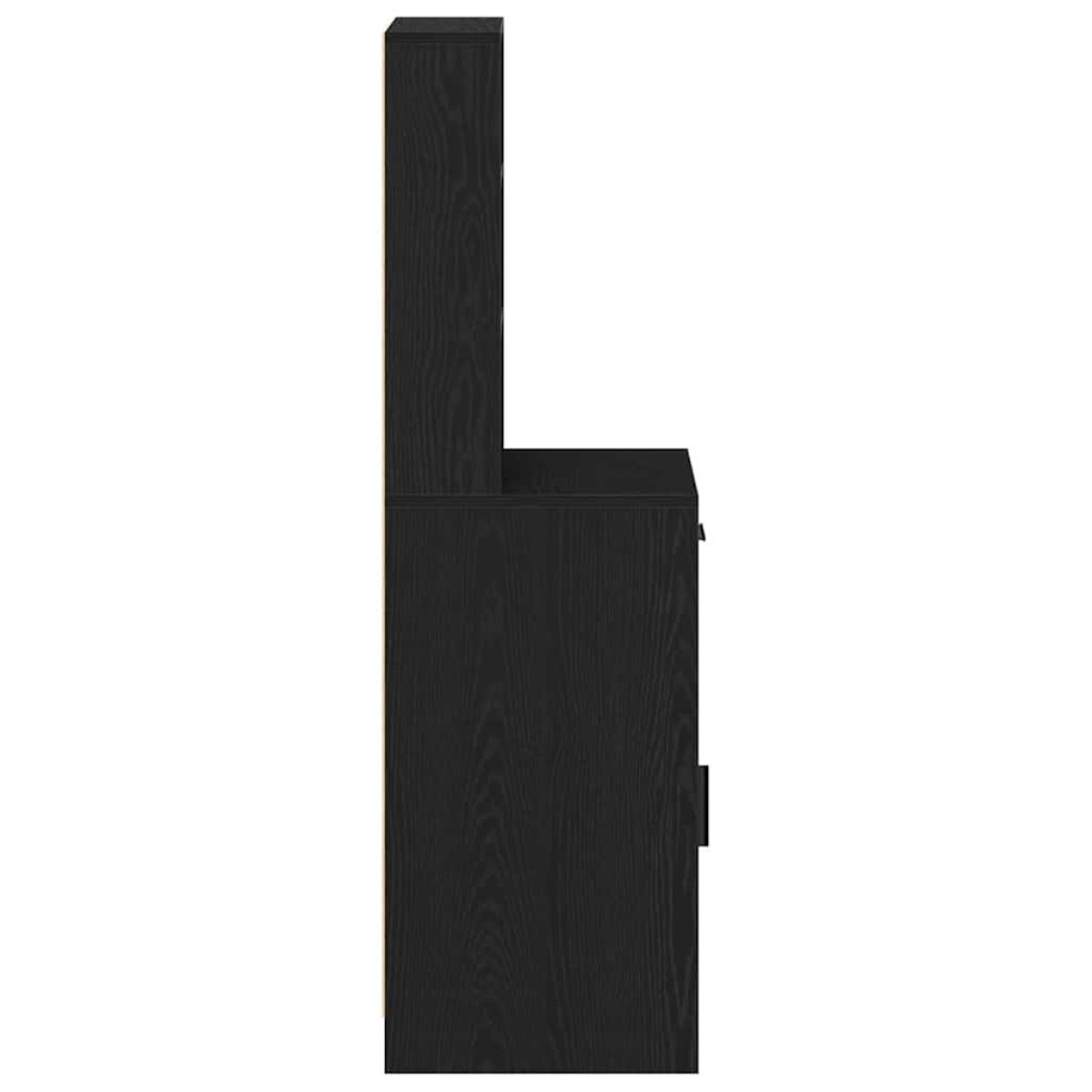 vidaXL Highboard Μαύρη Οξυά 41 x 40 x 135 εκ Επεξεργασμένο Ξύλο