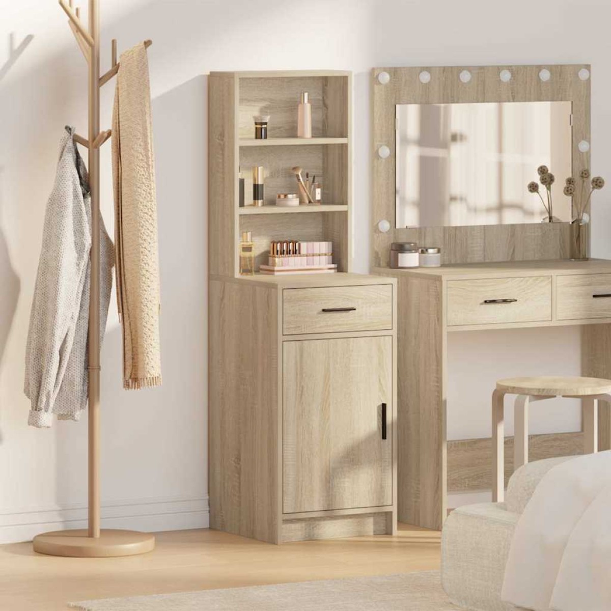 vidaXL Highboard Δρύς Sonoma 41 x 40 x 135 εκ Επεξεργασμένο Ξύλο