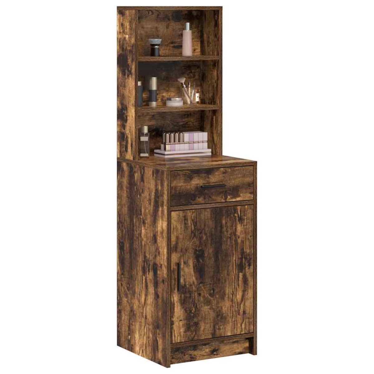 vidaXL Highboard Καπνιστό Δρύς 41 x 40 x 135 εκ Επεξεργασμένο Ξύλο