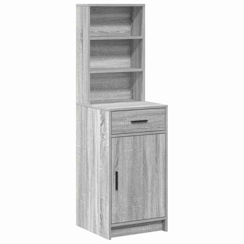 vidaXL Highboard Γκρίζο Σονομα 41 x 40 x 135 εκ Επεξεργασμένο Ξύλο