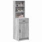 vidaXL Highboard Γκρίζο Σονομα 41 x 40 x 135 εκ Επεξεργασμένο Ξύλο