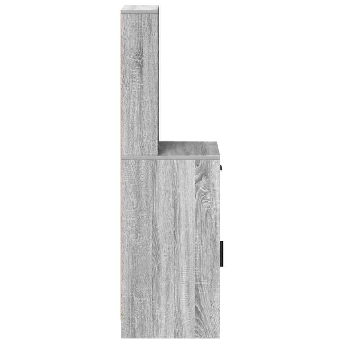 vidaXL Highboard Γκρίζο Σονομα 41 x 40 x 135 εκ Επεξεργασμένο Ξύλο