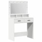 vidaXL Τραπέζι περιποίησης Λευκό 79 x 41 x 135 εκ. Επεξεργασμένο Ξύλο