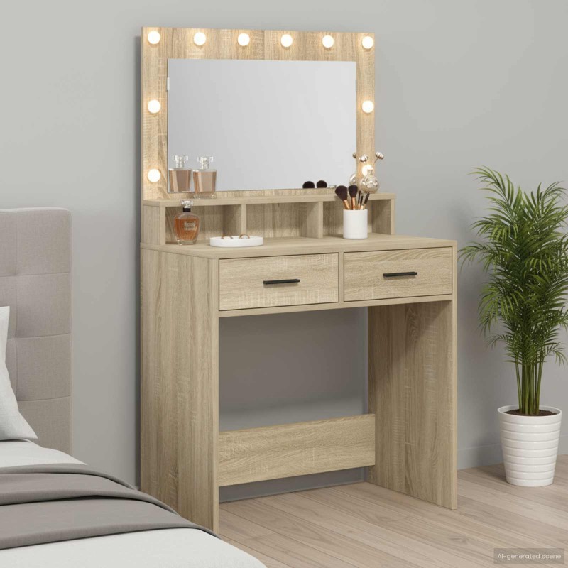 vidaXL Τραπέζι περιποίησης Δρύς Sonoma 79 x 41 x 135 εκ.