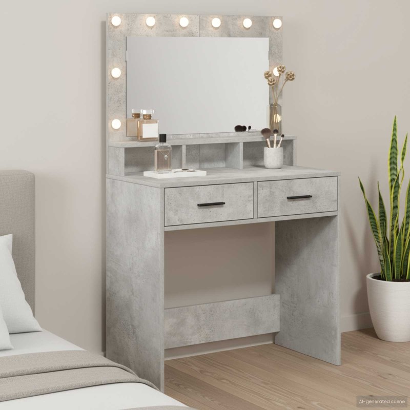 vidaXL Τραπέζι περιποίησης Σκυρόδεμα Γκρι 79 x 41 x 135 εκ.