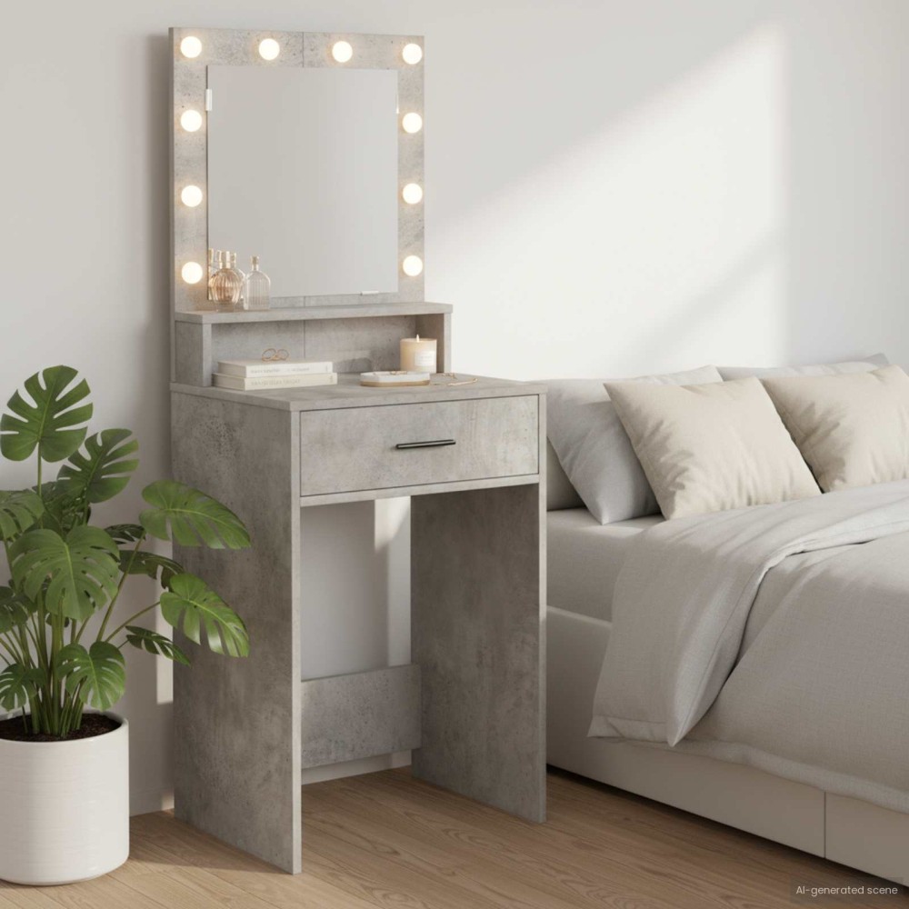 vidaXL Τραπέζι περιποίησης Σκυρόδεμα Γκρι 50 x 41 x 135 εκ
