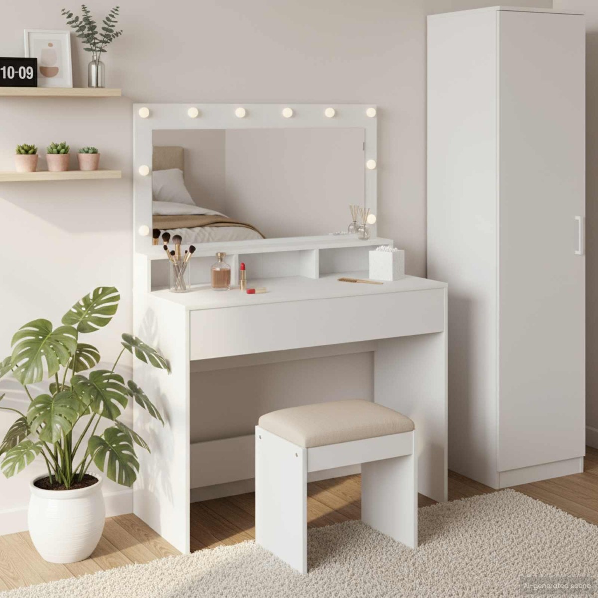 vidaXL Τραπέζι περιποίησης Λευκό 100 x 41 x 135 εκ. Επεξεργασμένο Ξύλο