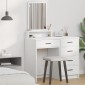 vidaXL Τραπέζι περιποίησης Λευκό 50 x 41 x 140 εκ. Επεξεργασμένο Ξύλο