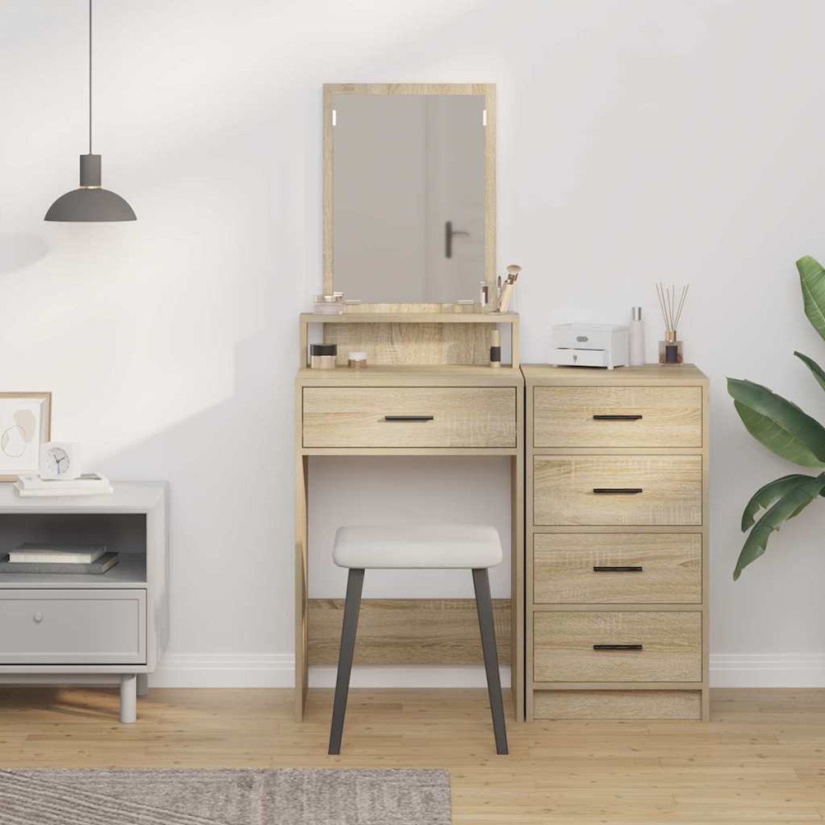 vidaXL Τραπέζι περιποίησης Δρύς Sonoma 50 x 41 x 140 εκ.